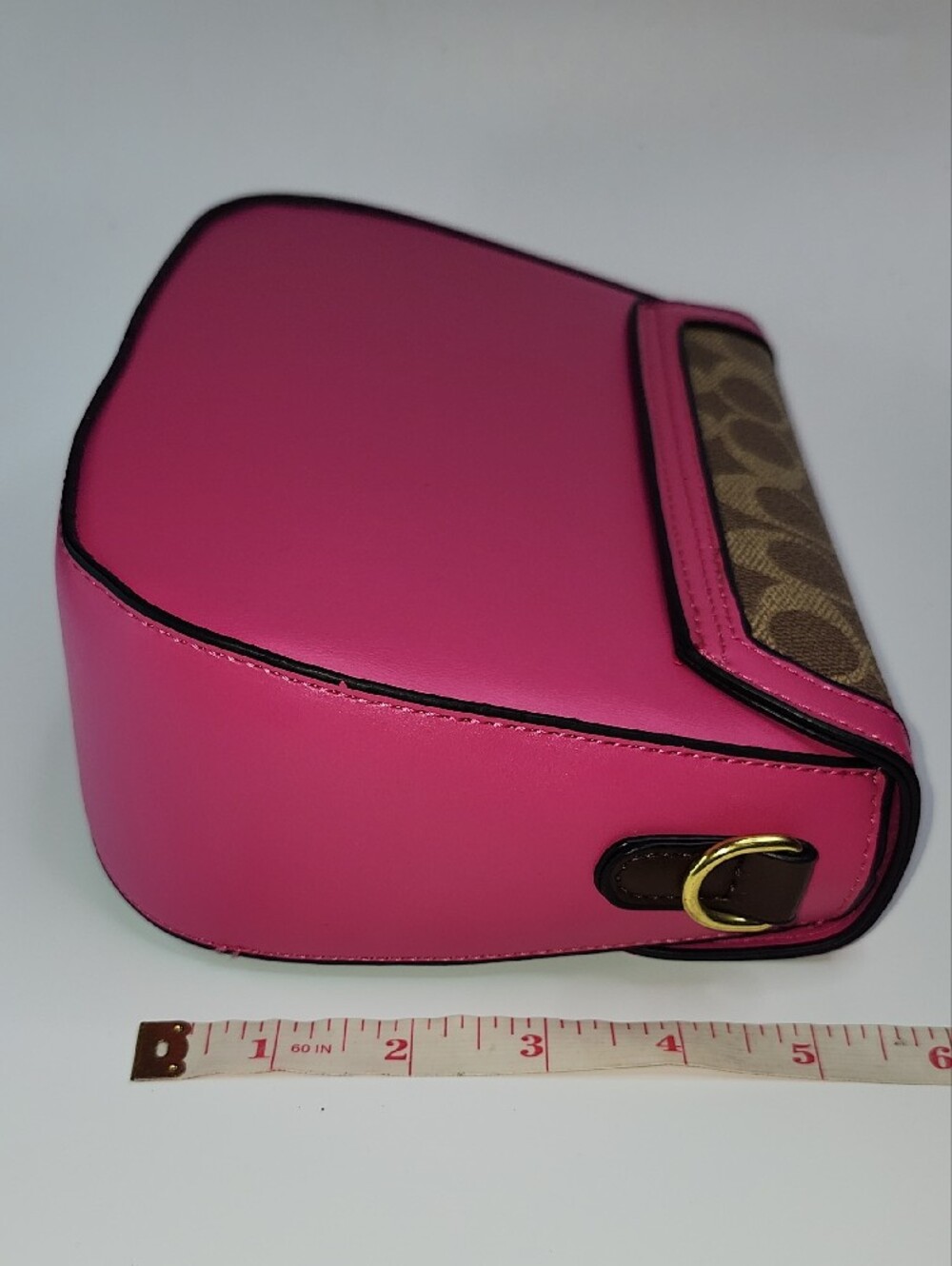 📦Crossbody small bag with Pink Trim and Mint Accent - Picture 7 of 10